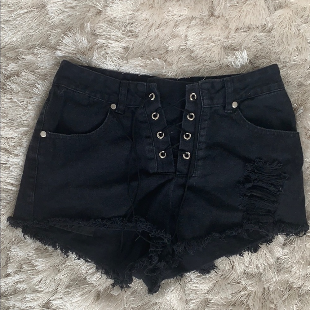 Lace up shorts